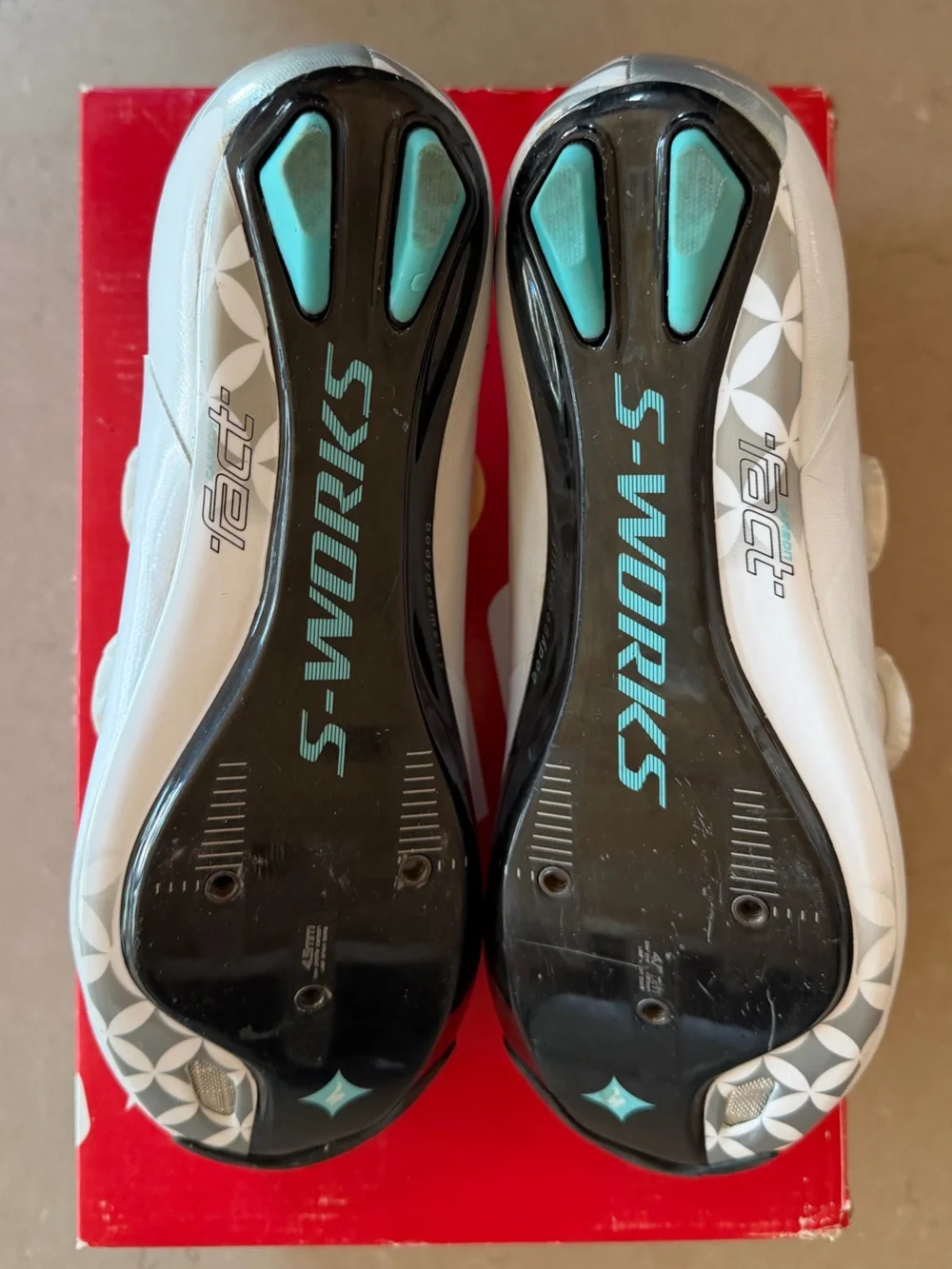 Specialized S-Works Road Cycling Shoes EU 38 US 7.25 White Silver Carbon BOA Box